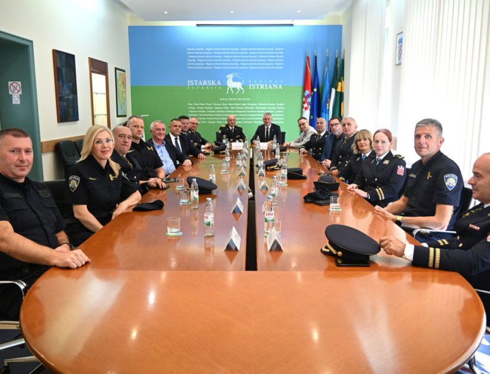 Povodom predstojećeg Dana policije u sjedištu županije upriličen svečani prijam za predstavnike PU istarske